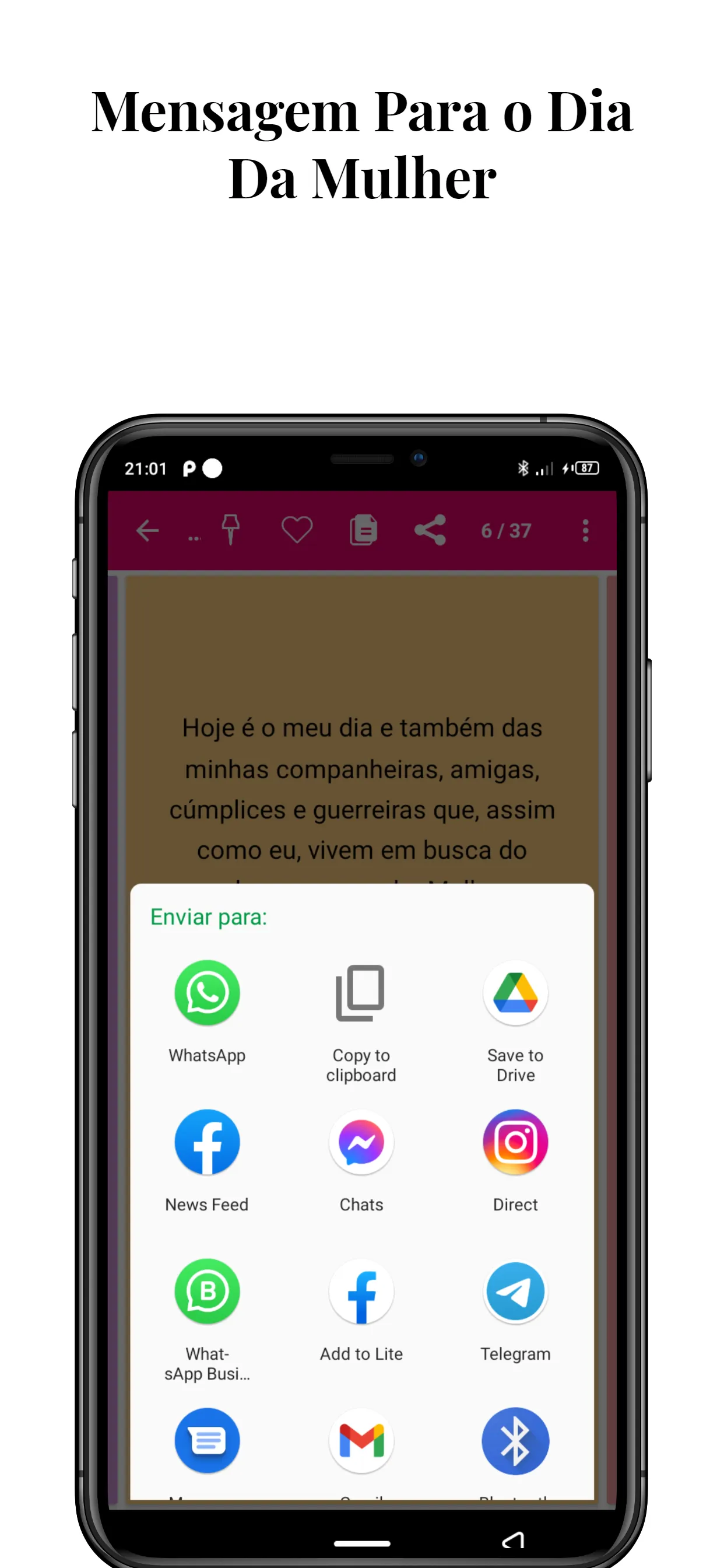 Mensagem Para o Dia Da Mulher | Indus Appstore | Screenshot