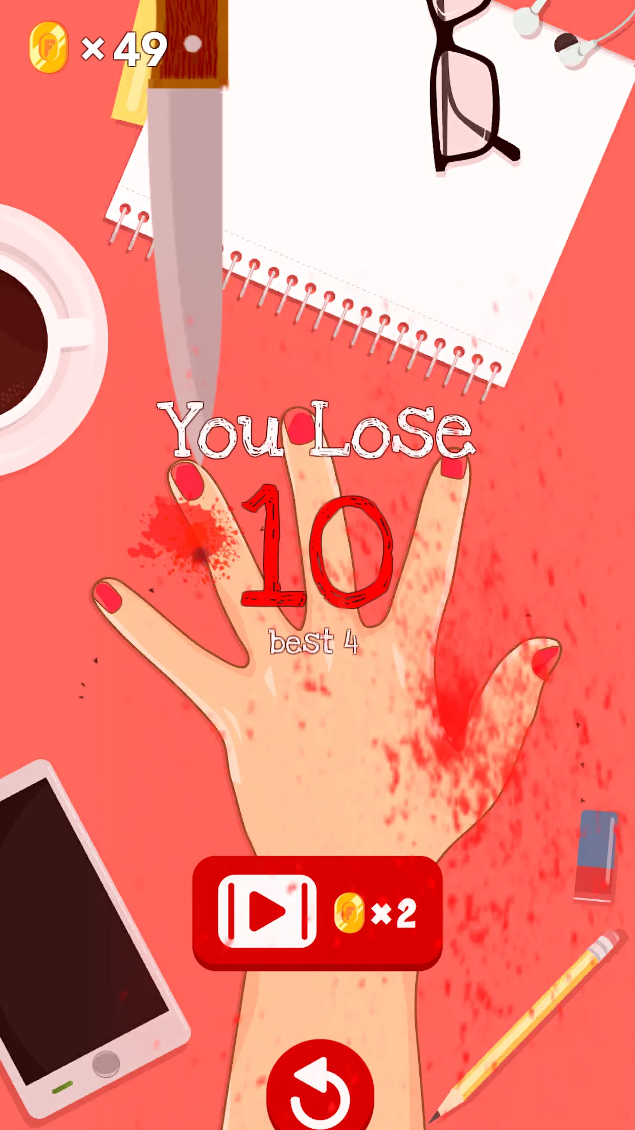 4 Fingers: Knife Games | Indus Appstore | Screenshot