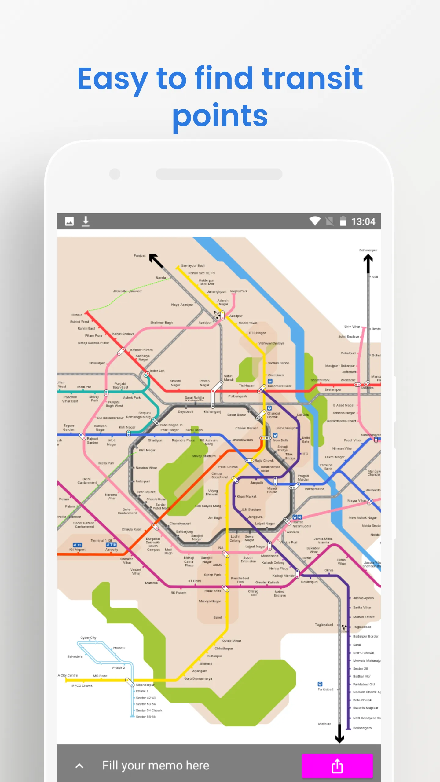 DELHI METRO MAPS OFFLINE | Indus Appstore | Screenshot