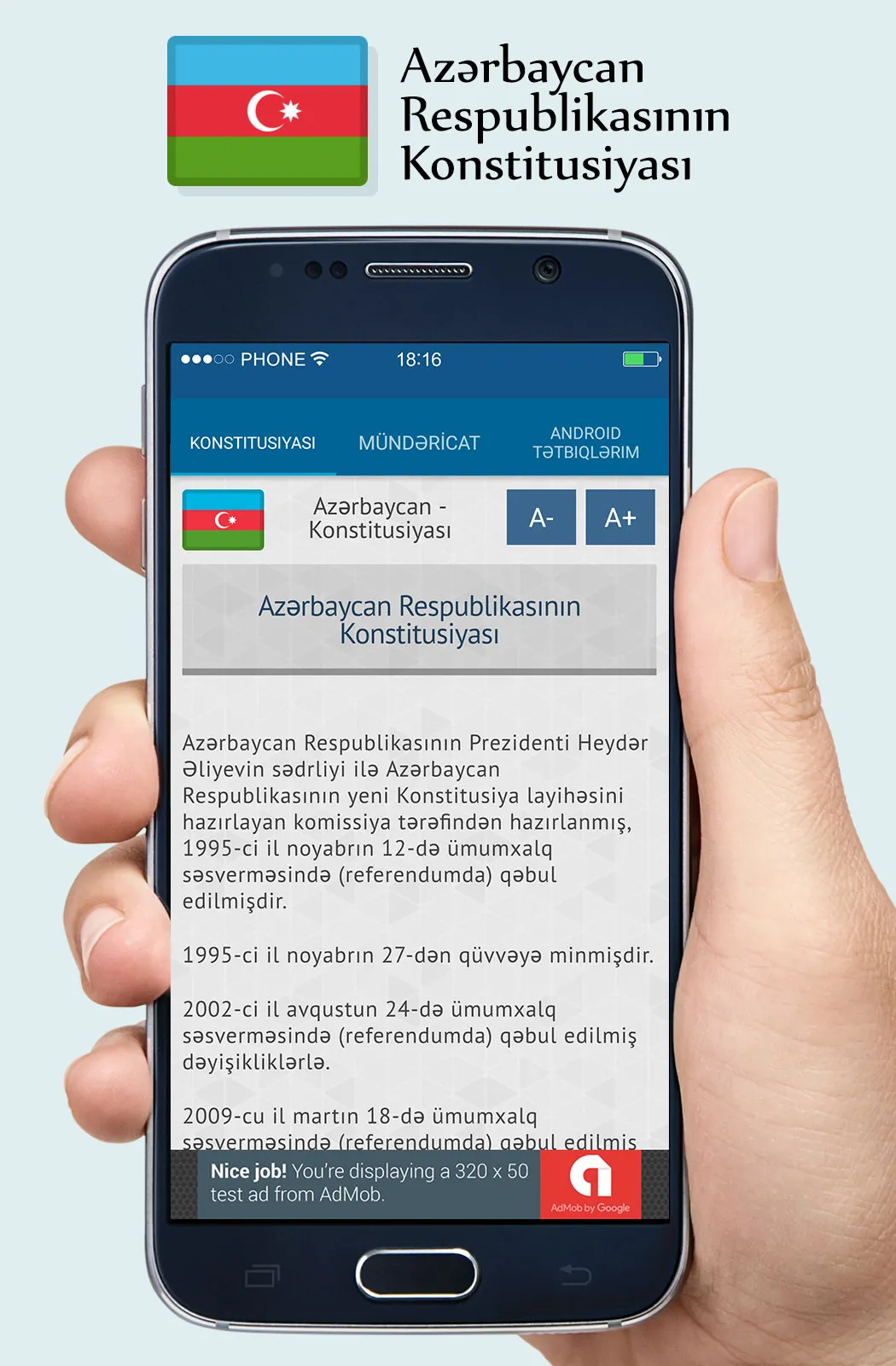 Azerbaijan Constitution | Indus Appstore | Screenshot