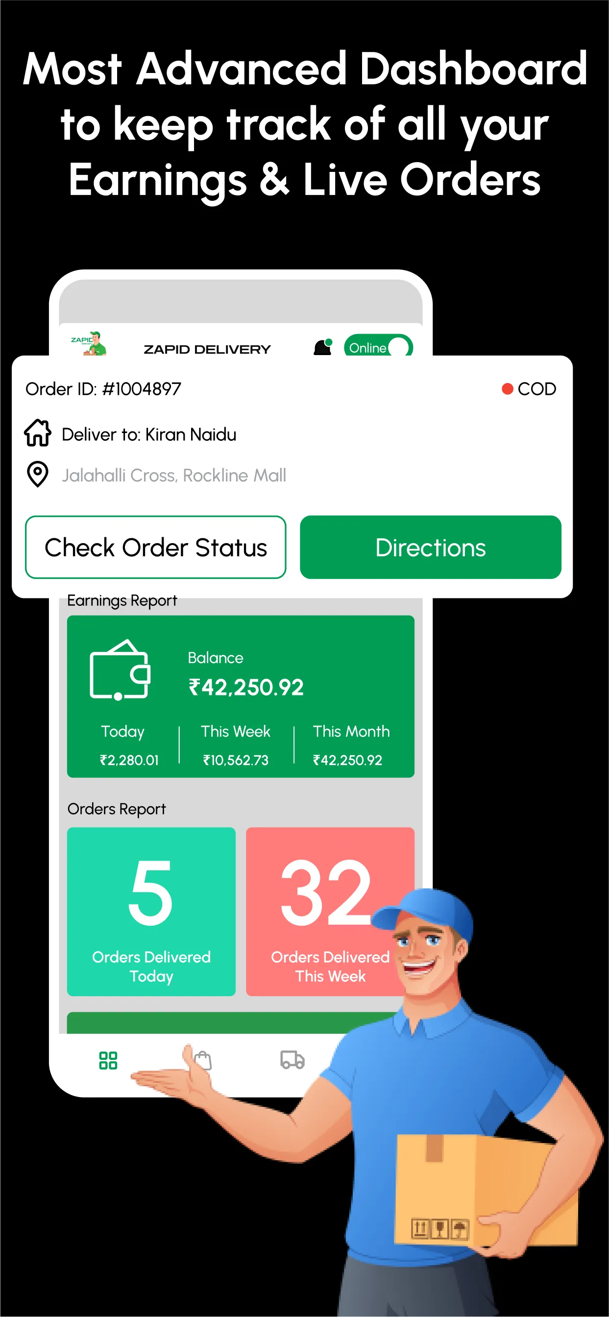 Zapid - Delivery Partner App | Indus Appstore | Screenshot