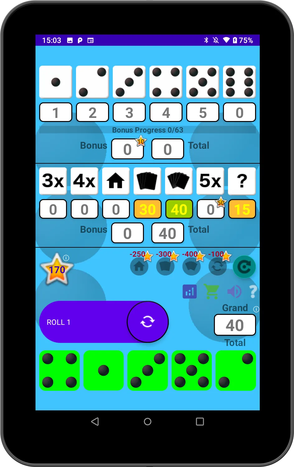 Five Dice Stars | Indus Appstore | Screenshot