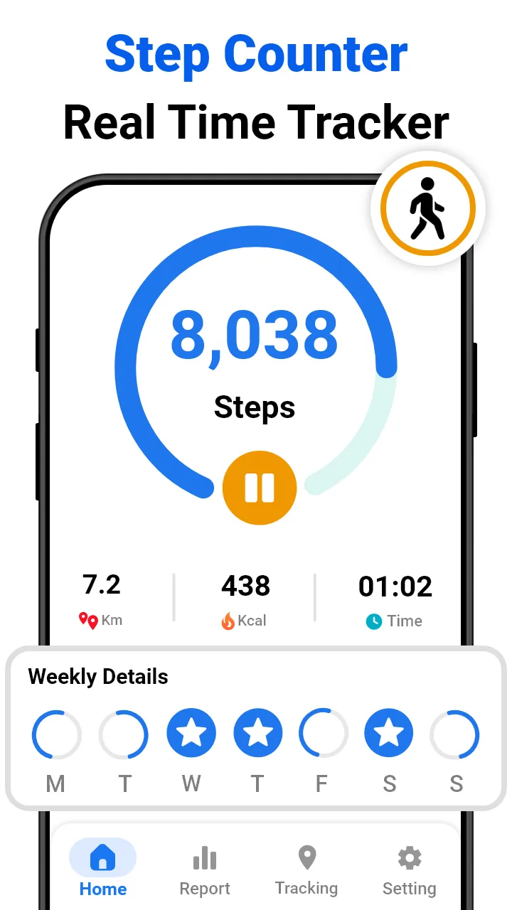 Pedometer - Step Tracker | Indus Appstore | Screenshot