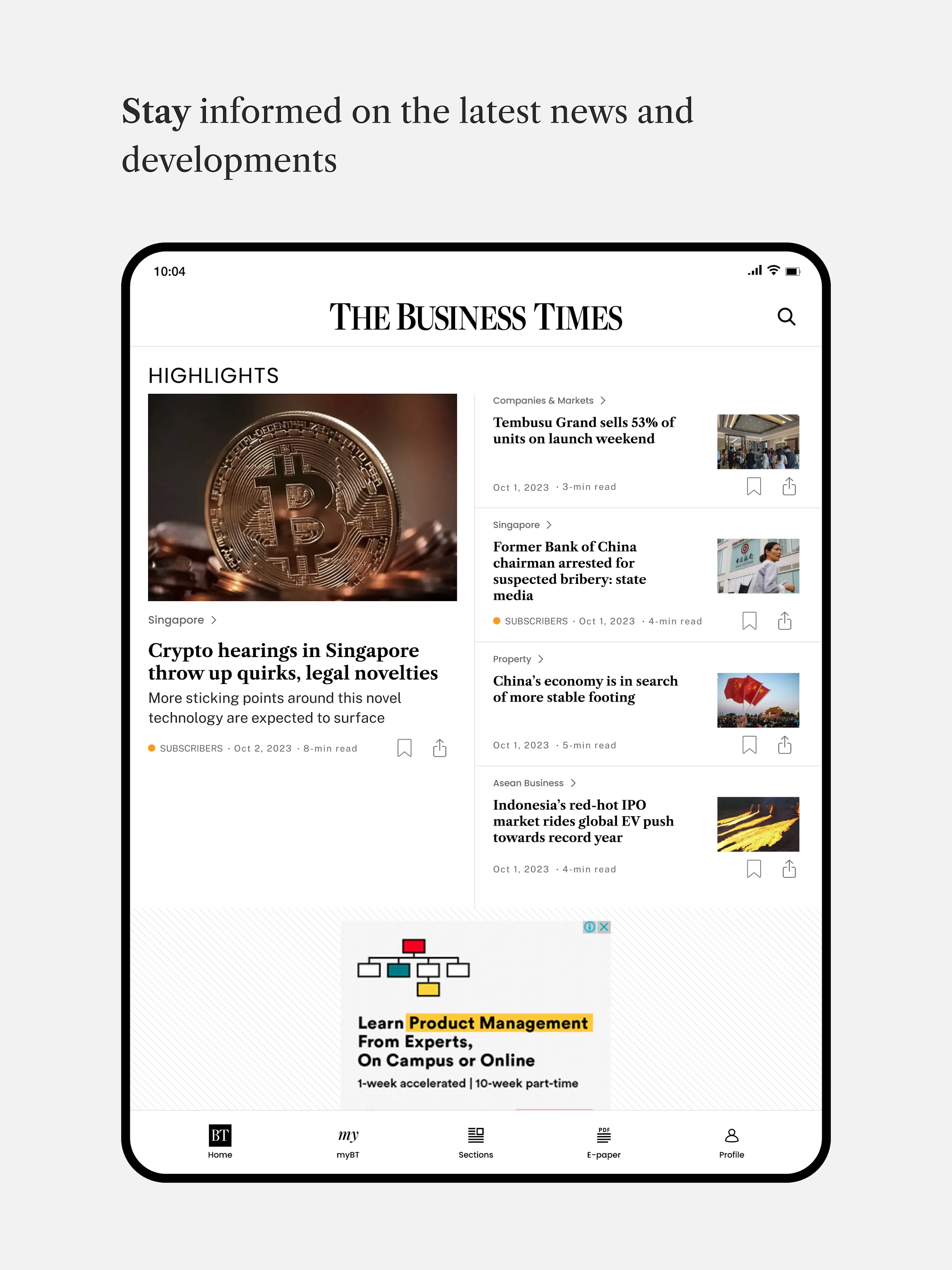 The Business Times | Indus Appstore | Screenshot