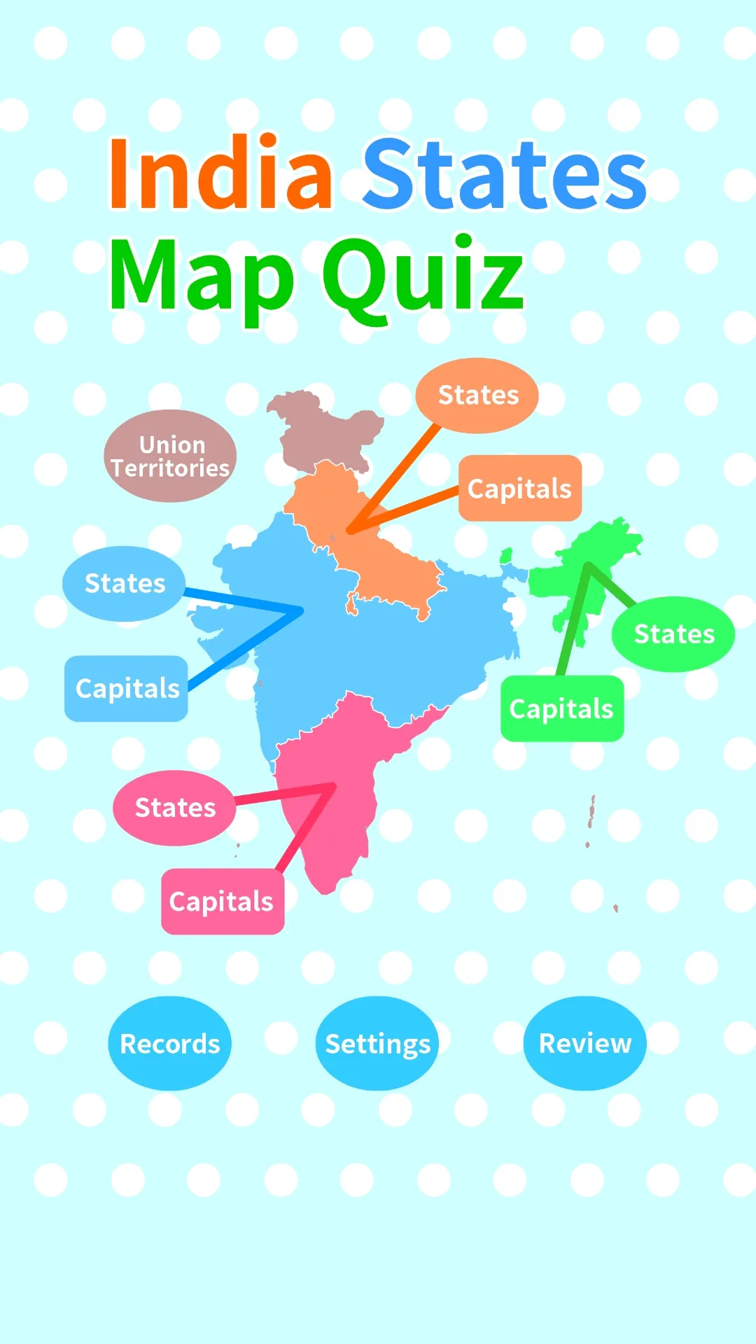 India States Map Quiz | Indus Appstore | Screenshot