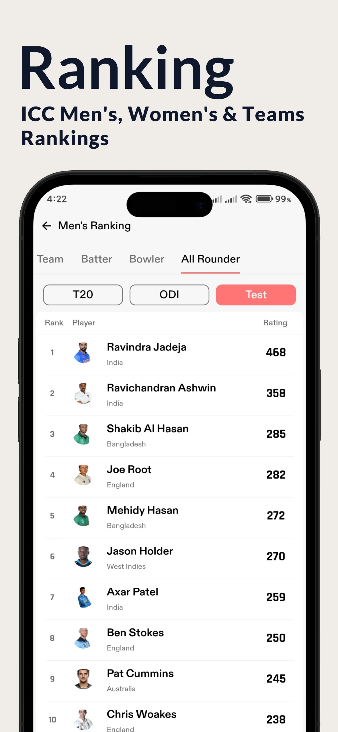 Cricktime - Live Cricket Score | Indus Appstore | Screenshot