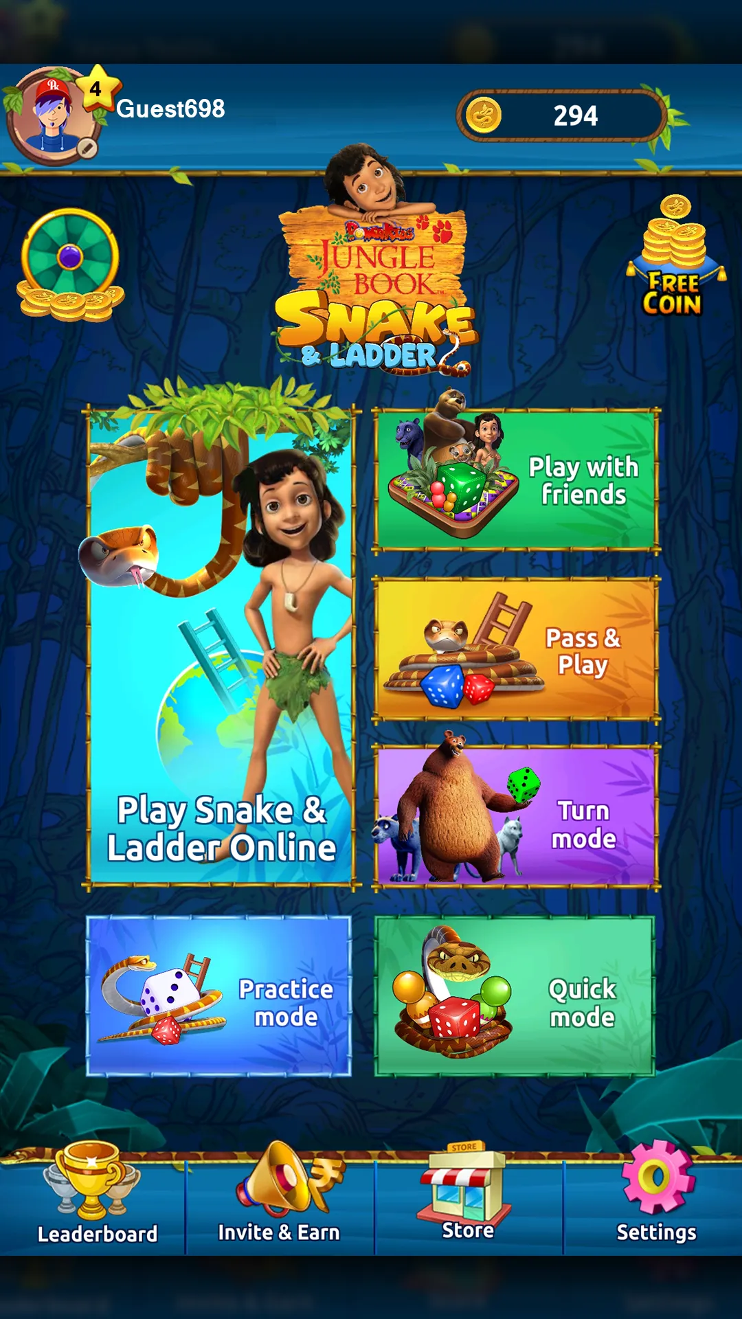 Snake and Ladders Jungle Book | Indus Appstore | Screenshot