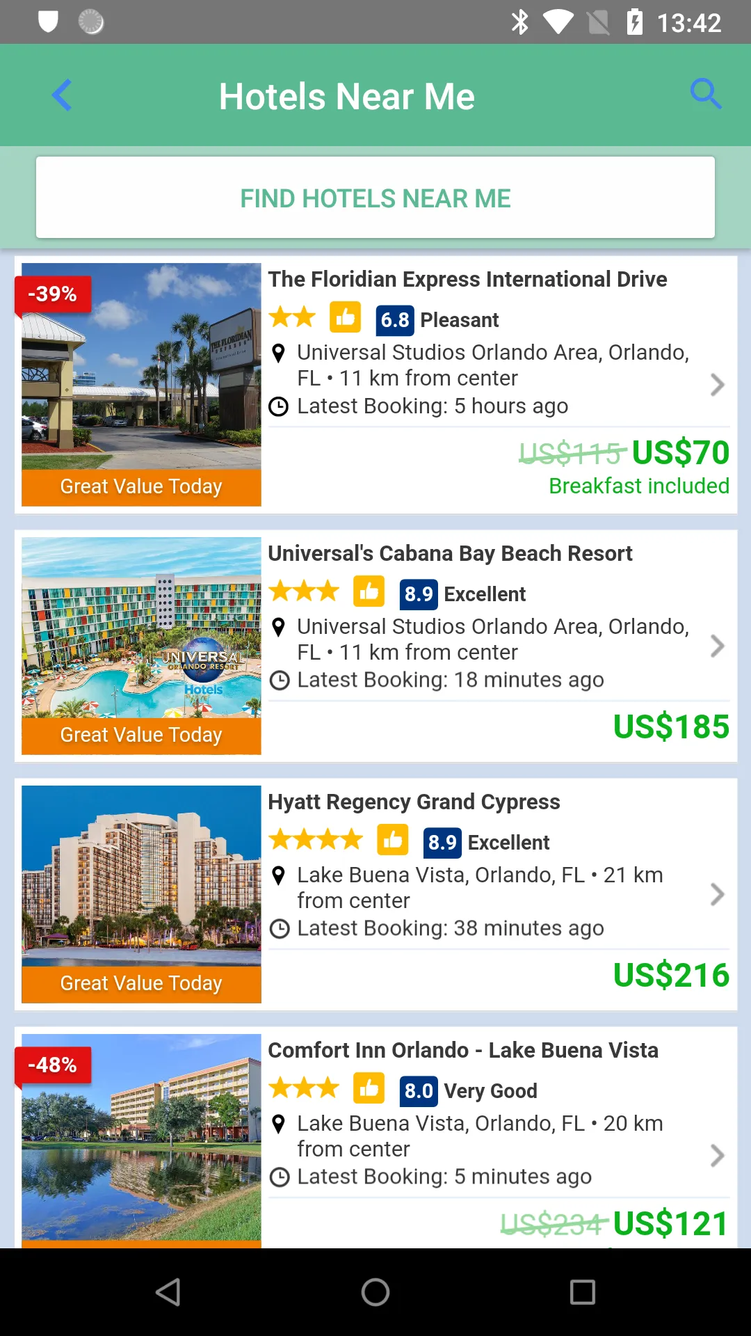 Hotels Near Me | Compare price | Indus Appstore | Screenshot