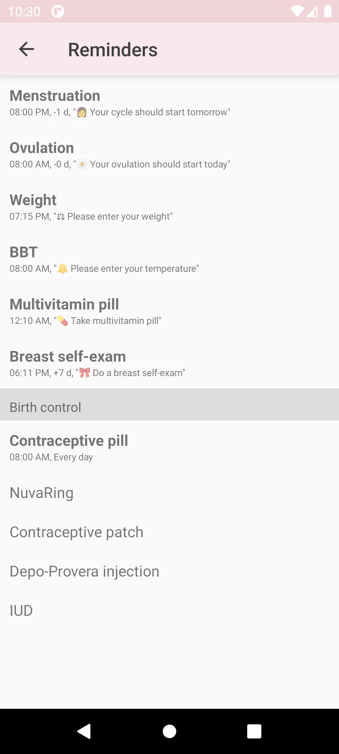 WomanLog Period Calendar | Indus Appstore | Screenshot