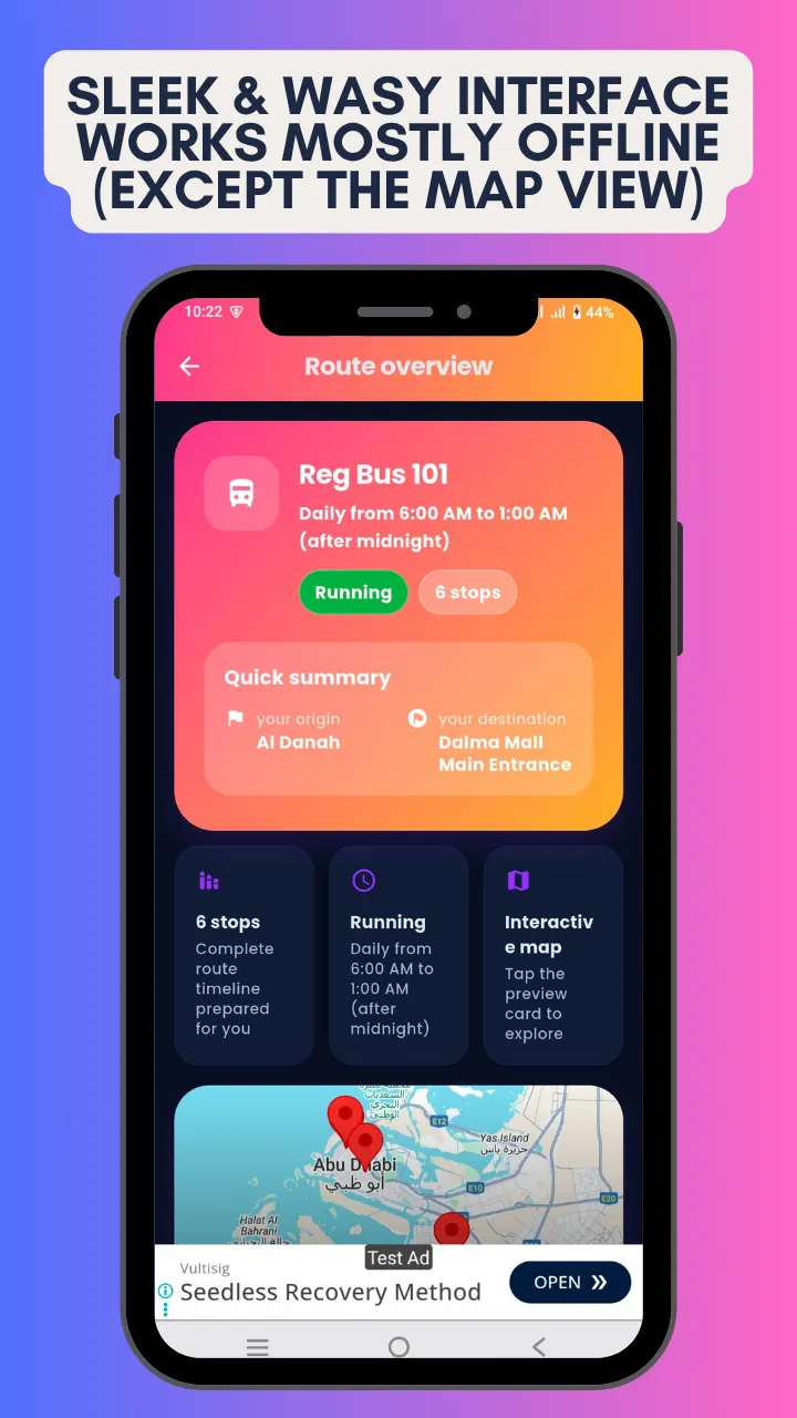 Abu Dhabi Bus Routes ~ Offline | Indus Appstore | Screenshot