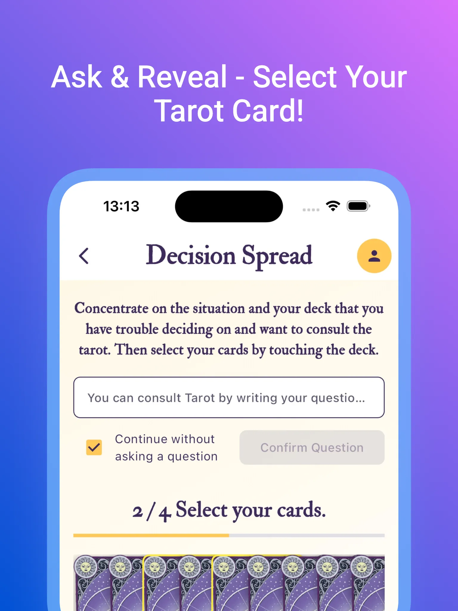 Virtual Tarot:Reading&Guidance | Indus Appstore | Screenshot