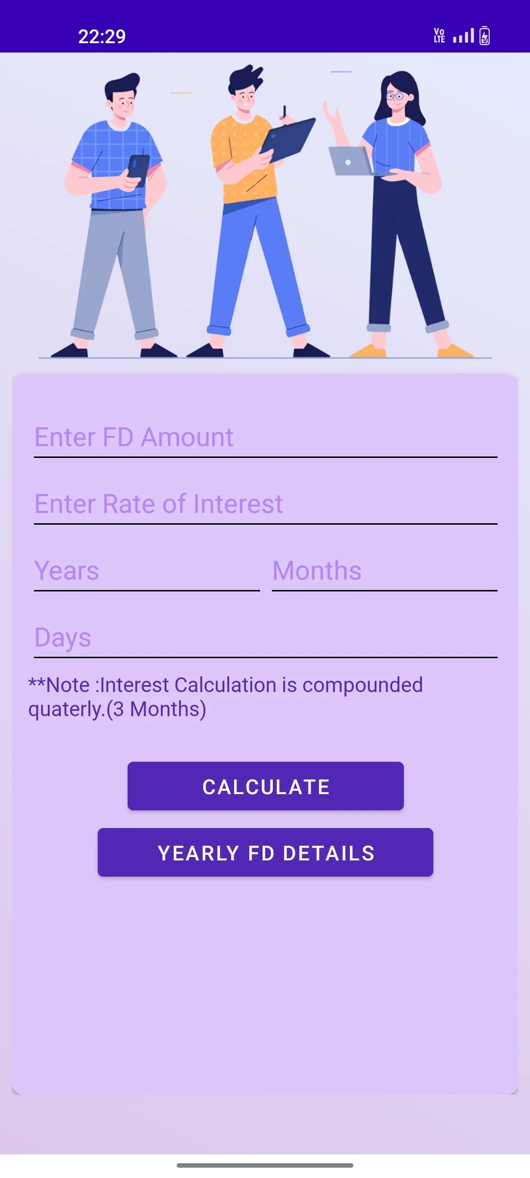 FD Calculator SBI PNB BOB HDFC | Indus Appstore | Screenshot