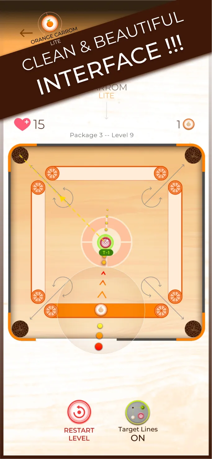 Trickshot: Orange Carrom Lite | Indus Appstore | Screenshot