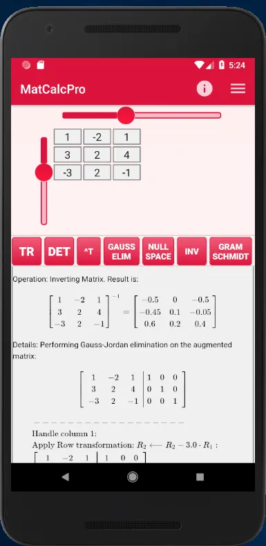 Matrix Calculator (Matrices) | Indus Appstore | Screenshot