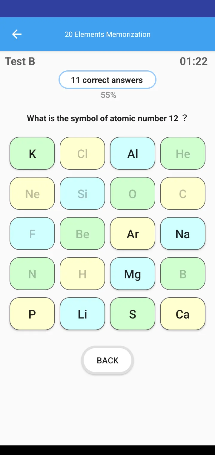 20 Elements Memorization | Indus Appstore | Screenshot