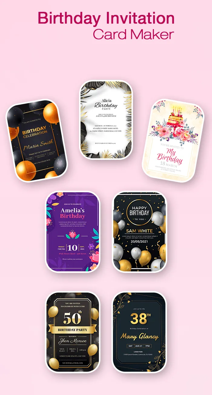 Birthday Invitation Card Maker | Indus Appstore | Screenshot