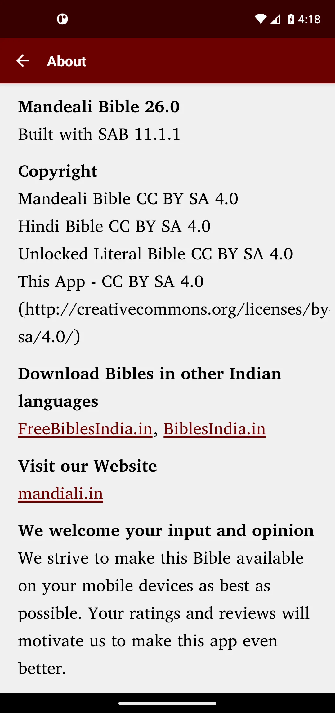 Mandeali Bible  मंडयाळी बाइबिल | Indus Appstore | Screenshot