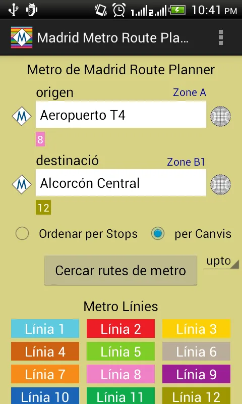 Madrid Metro Route Planner | Indus Appstore | Screenshot