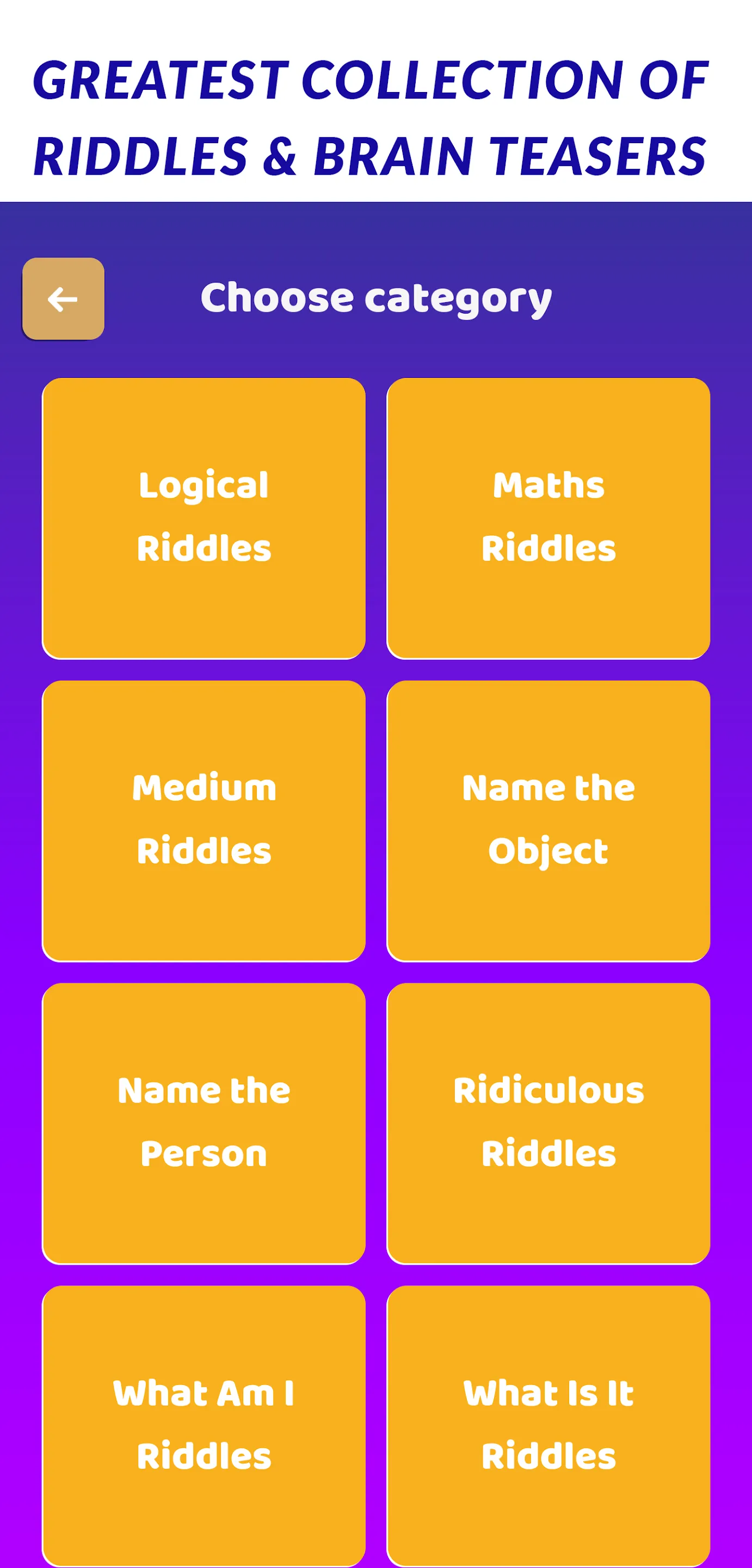 Tricky Riddles with Answers | Indus Appstore | Screenshot