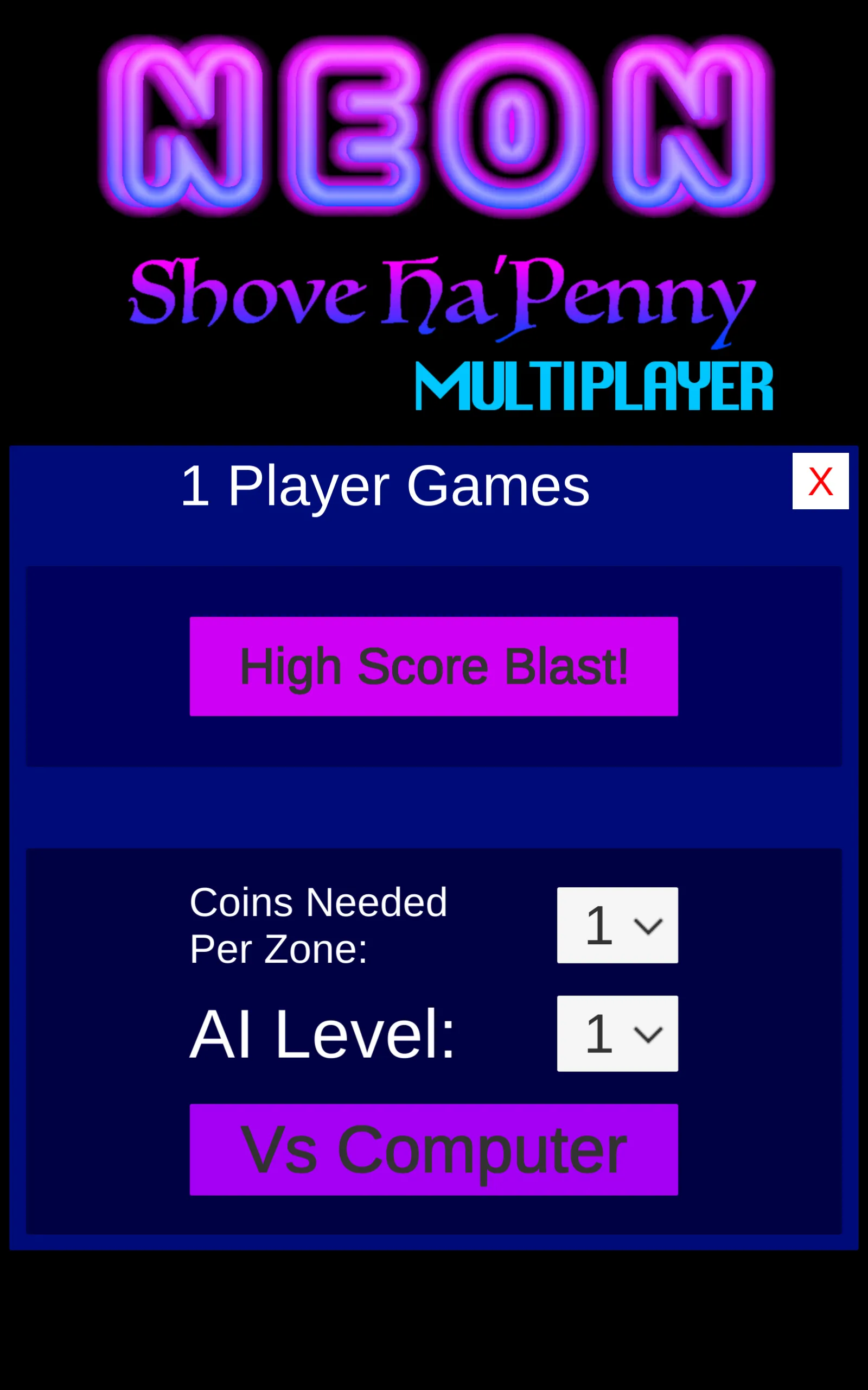 Neon Shove Ha'penny | Indus Appstore | Screenshot