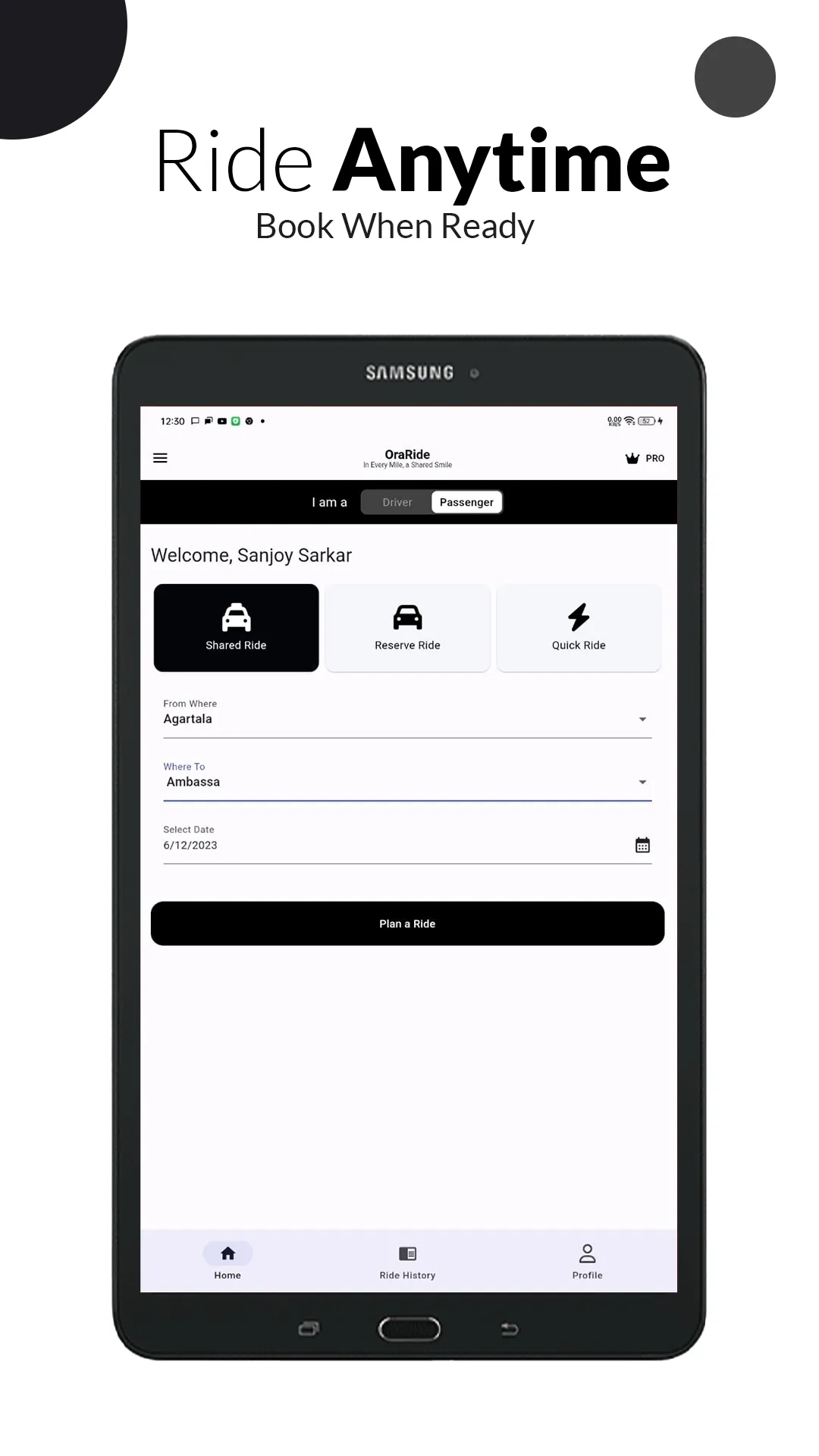 OraRide - Request a ride | Indus Appstore | Screenshot