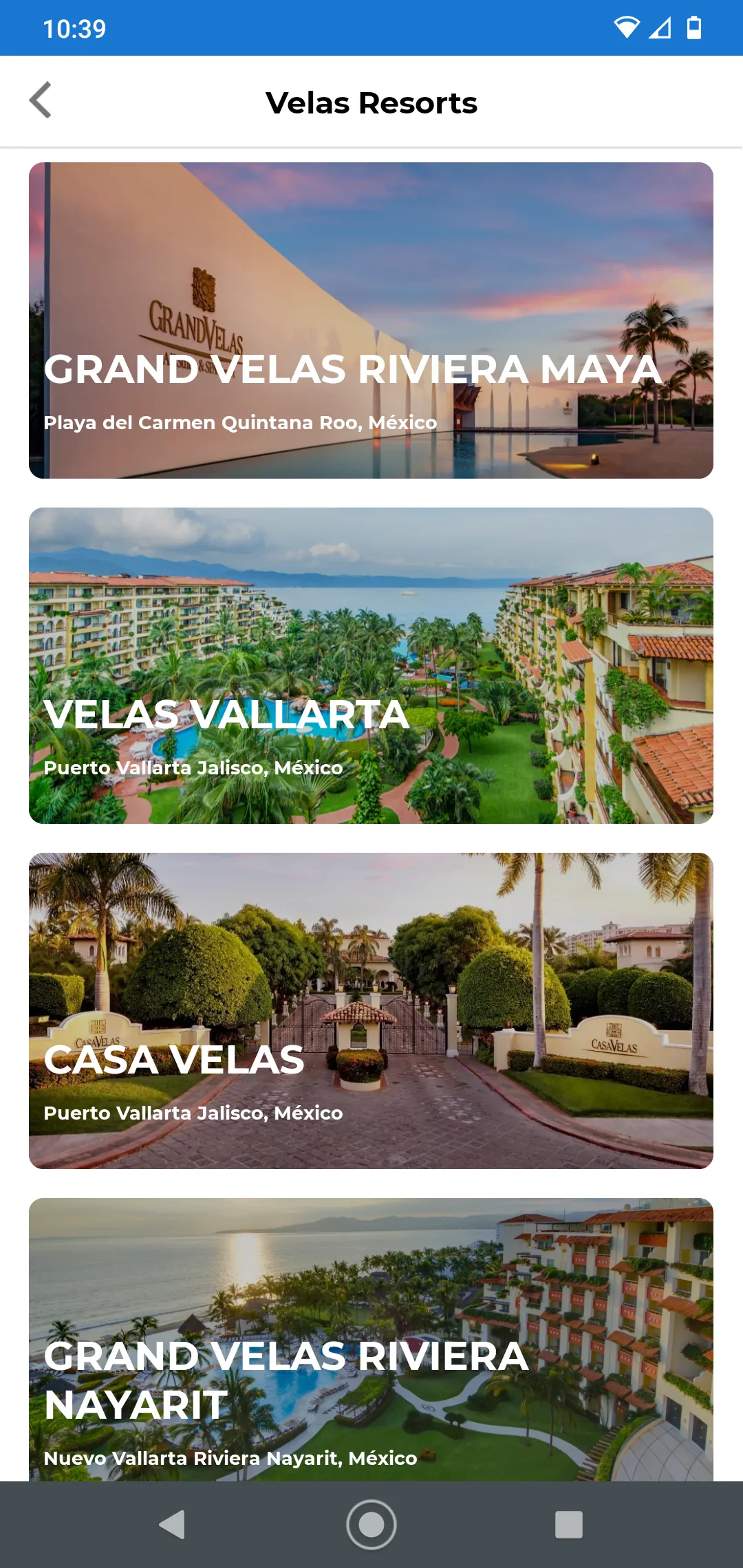 Velas Resorts Hotels | Indus Appstore | Screenshot