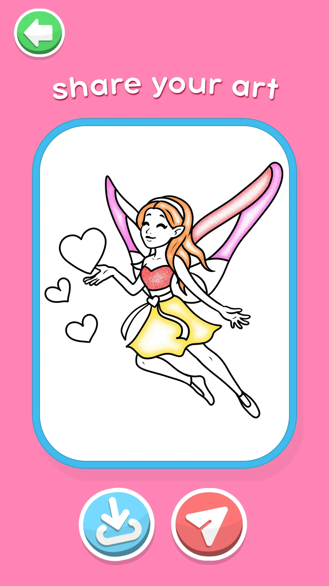 Glitter Heart Love Coloring | Indus Appstore | Screenshot