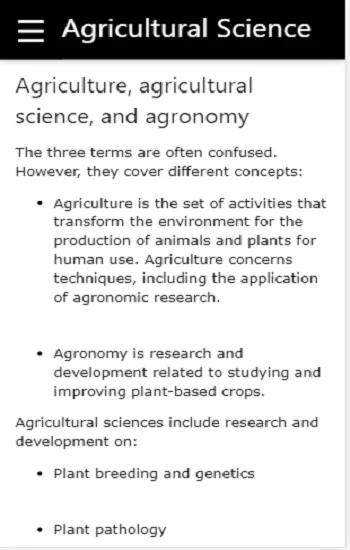 Agricultural science | Indus Appstore | Screenshot