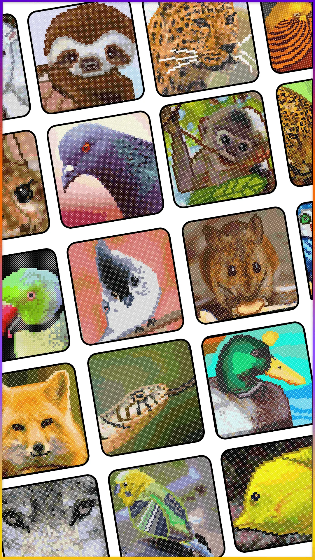 Animals Cross Stitch Coloring | Indus Appstore | Screenshot