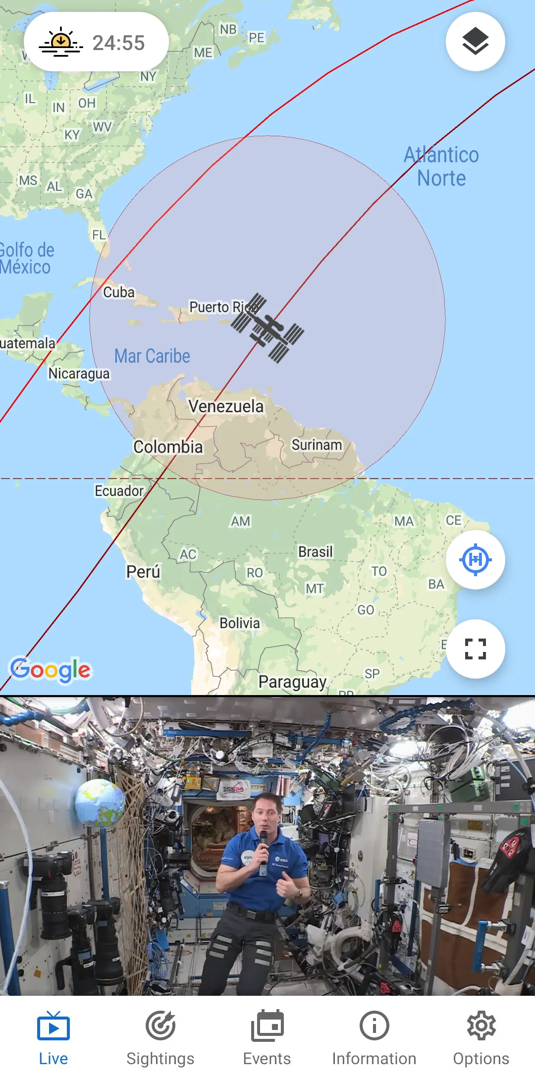 ISS onLive: HD View Earth Live | Indus Appstore | Screenshot