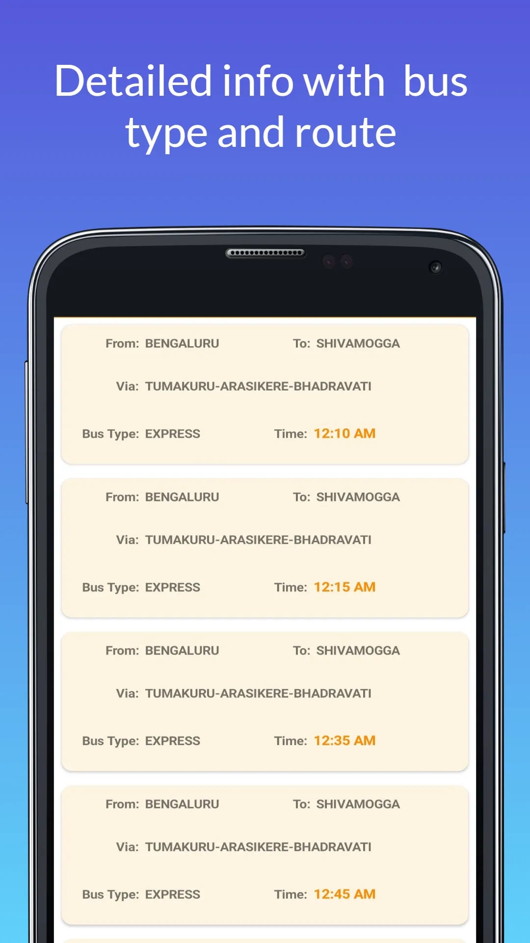 Karnataka Red Bus Timings | Indus Appstore | Screenshot