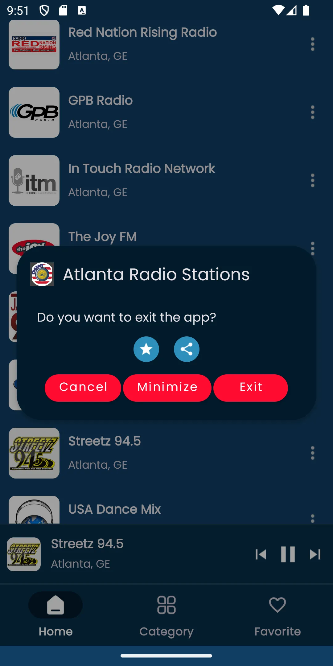 Radios from Atlanta | Indus Appstore | Screenshot