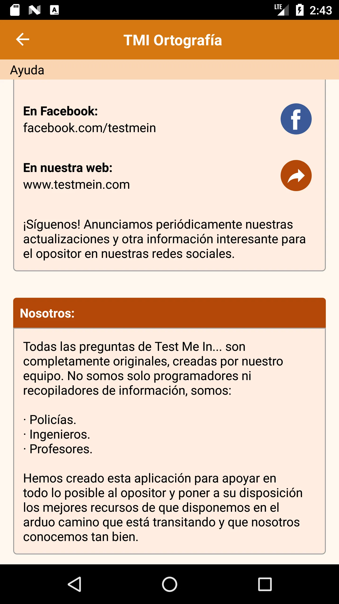 Ortografía Test Me In... | Indus Appstore | Screenshot