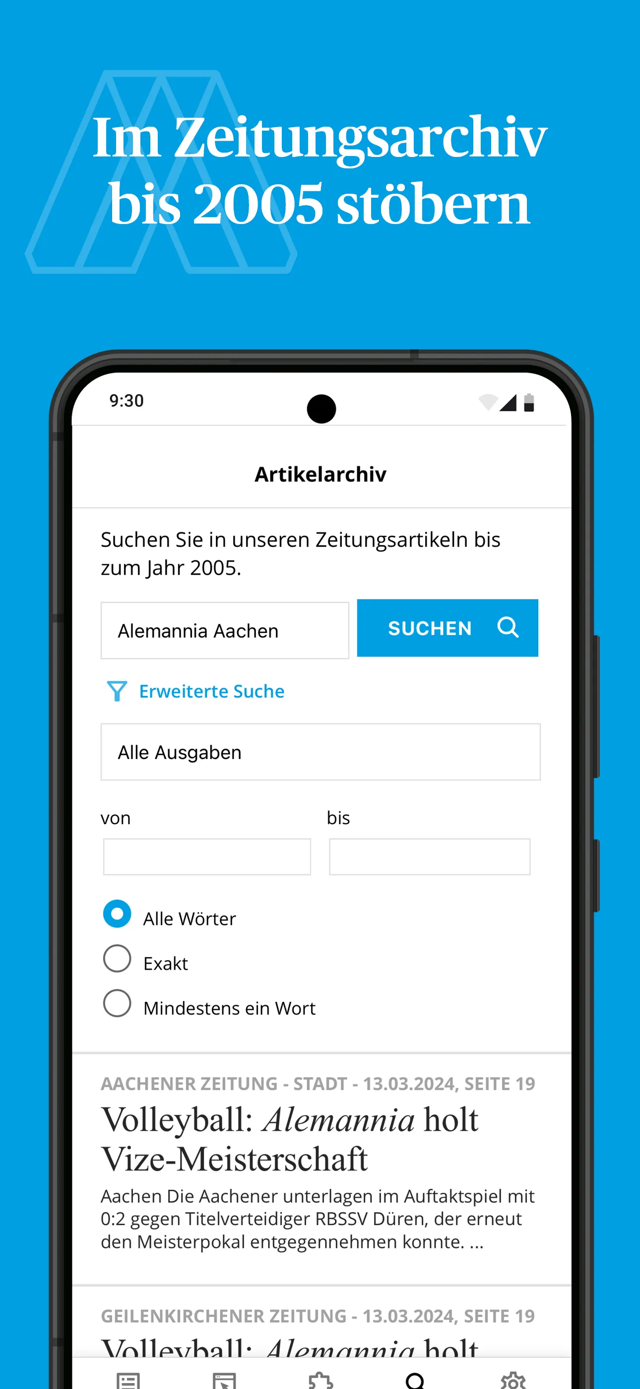 Aachener Zeitung E-Paper | Indus Appstore | Screenshot