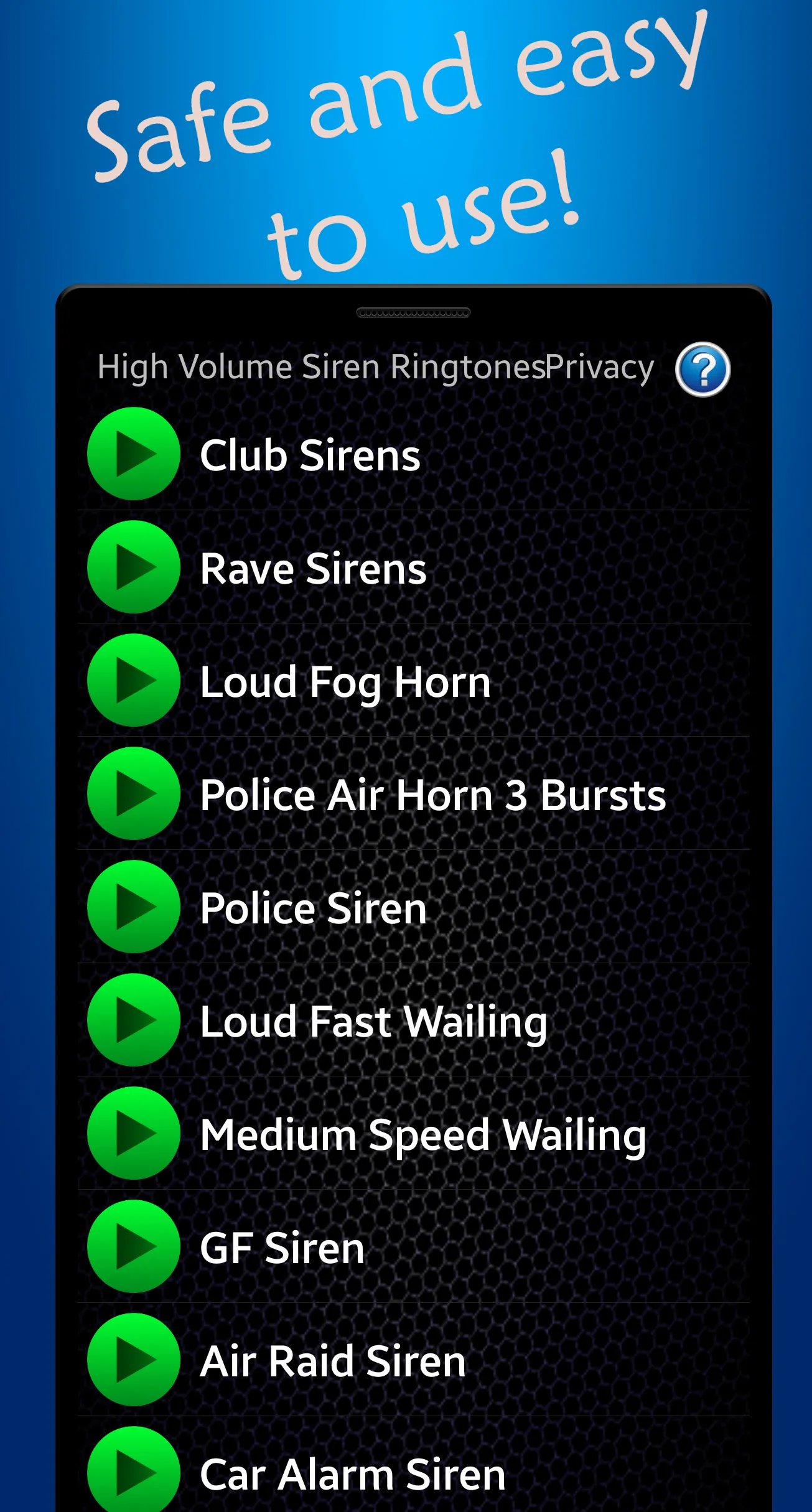 High Volume Siren Ringtones | Indus Appstore | Screenshot