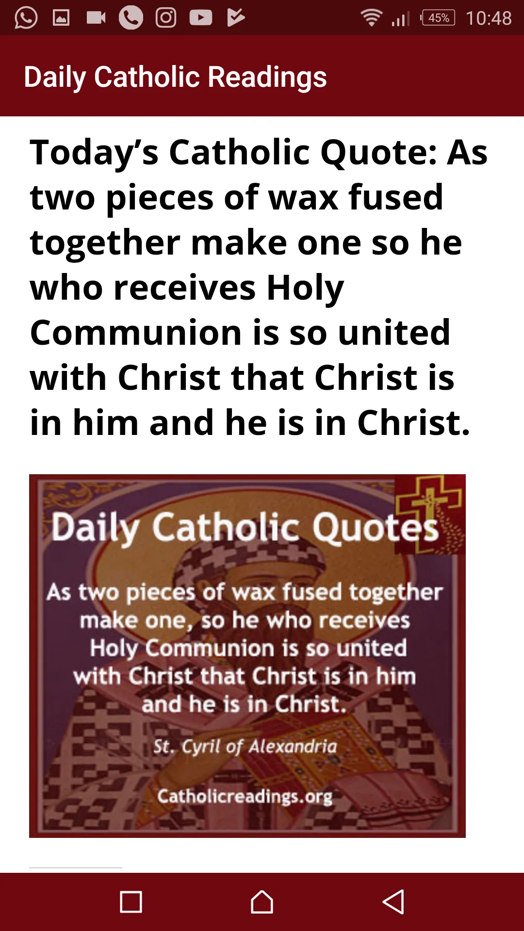 Daily Catholic Readings, Refle | Indus Appstore | Screenshot