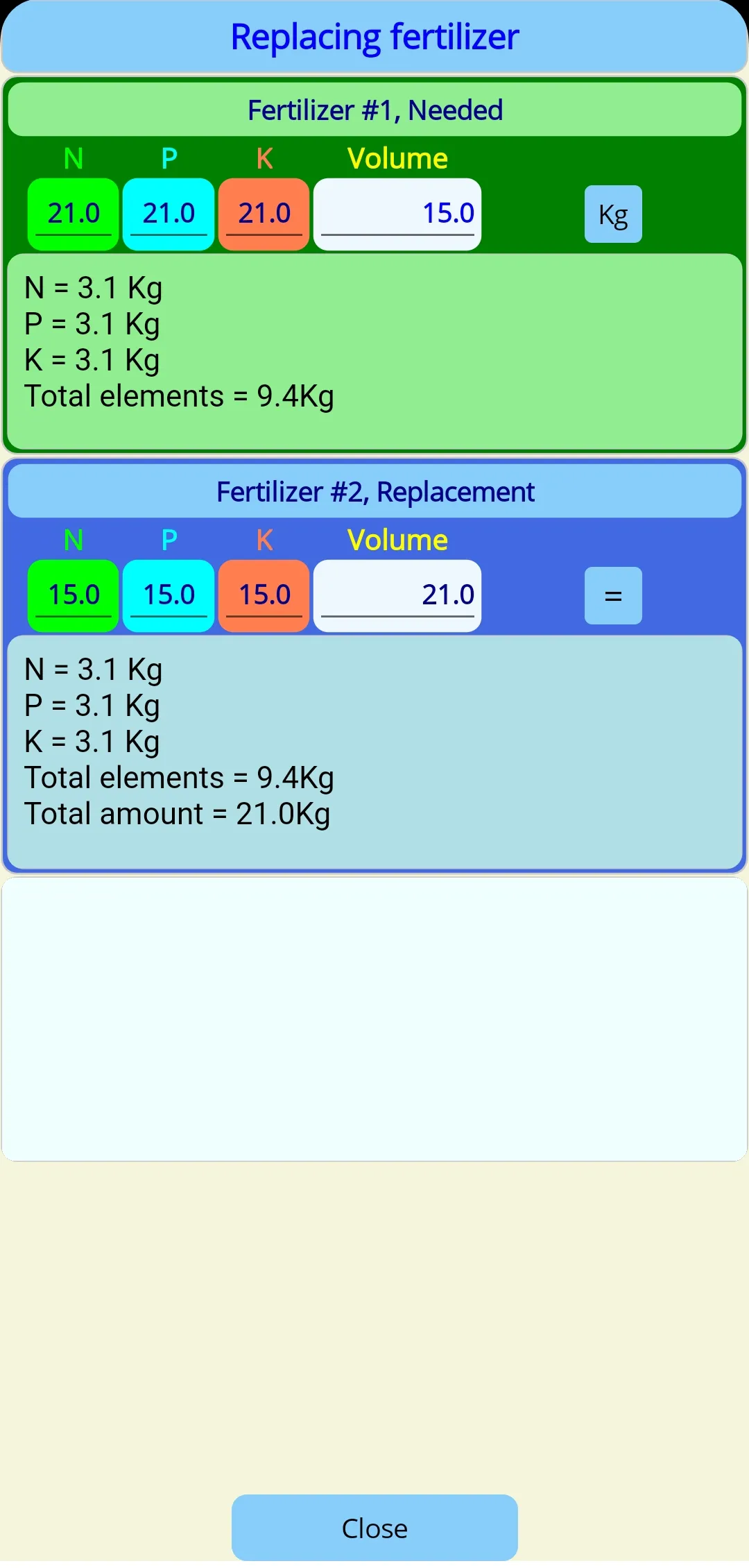 Fertilizer mixer lite | Indus Appstore | Screenshot