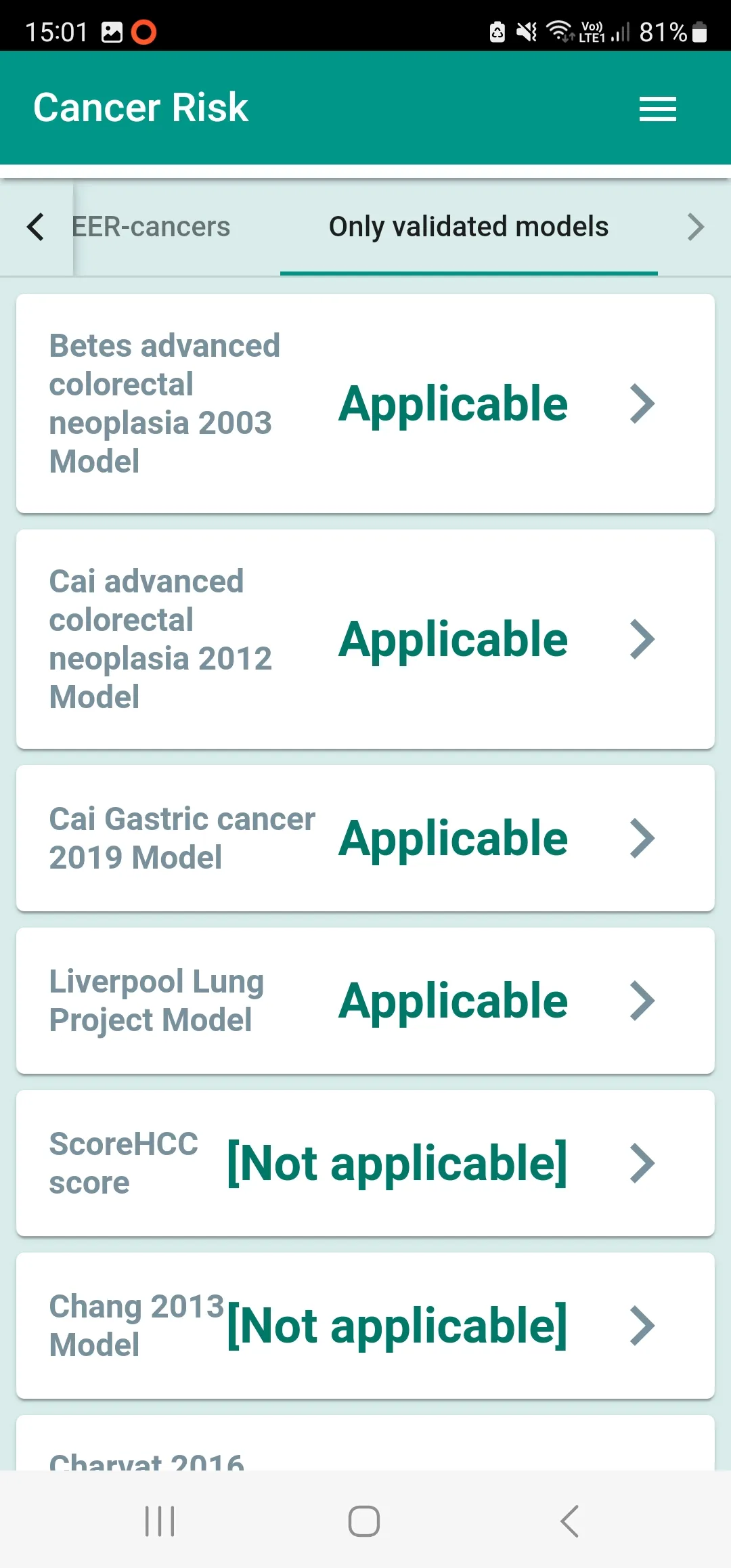 Cancer Risk Calculator | Indus Appstore | Screenshot