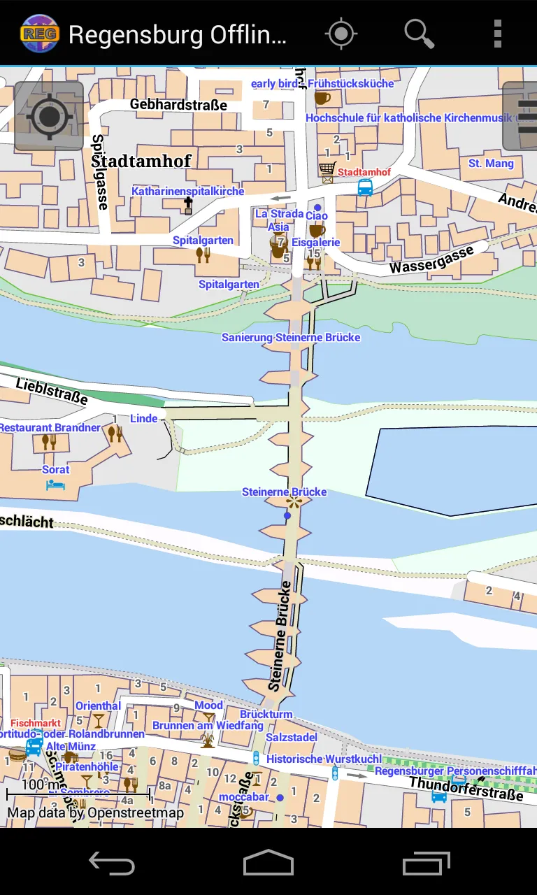 Regensburg Offline City Map | Indus Appstore | Screenshot