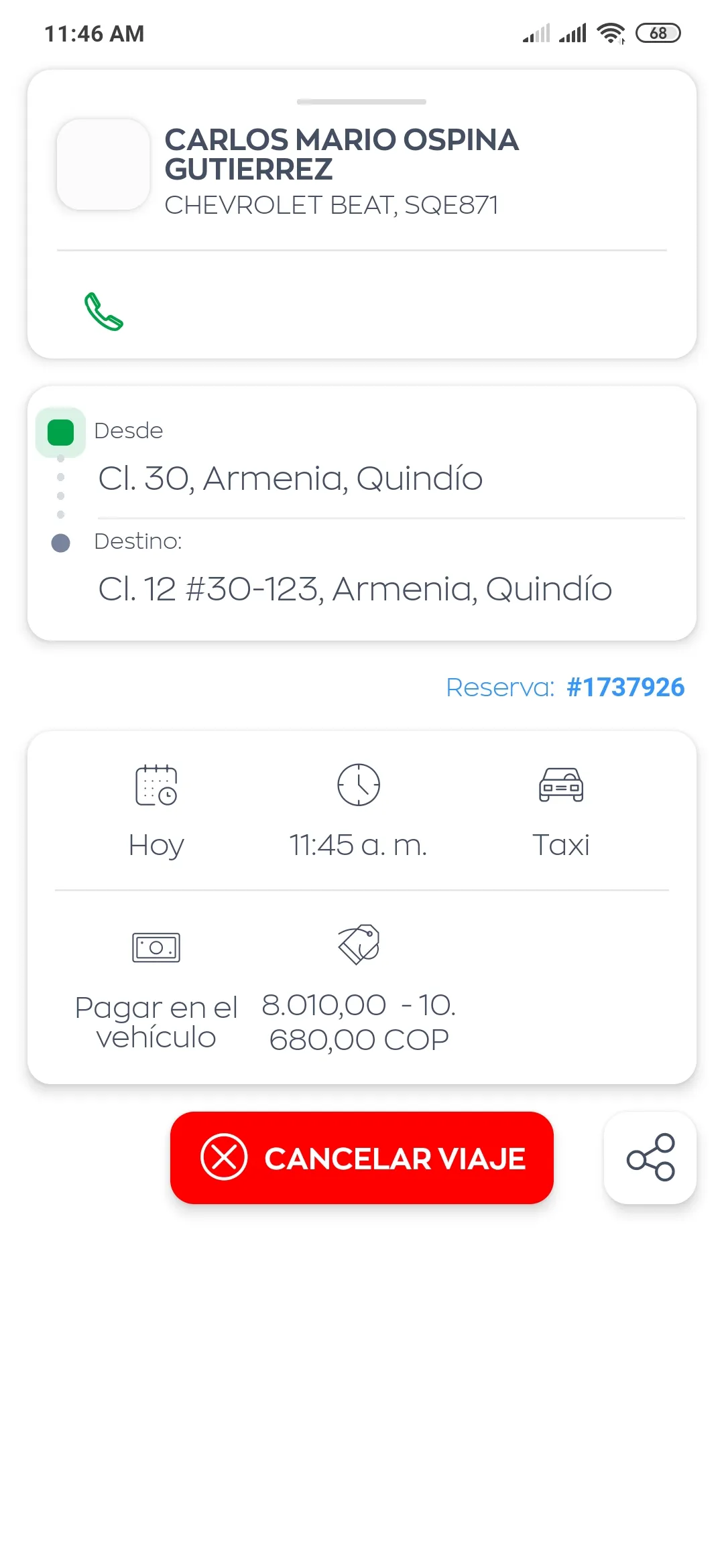 TAXIS COOMOQUIN | Indus Appstore | Screenshot