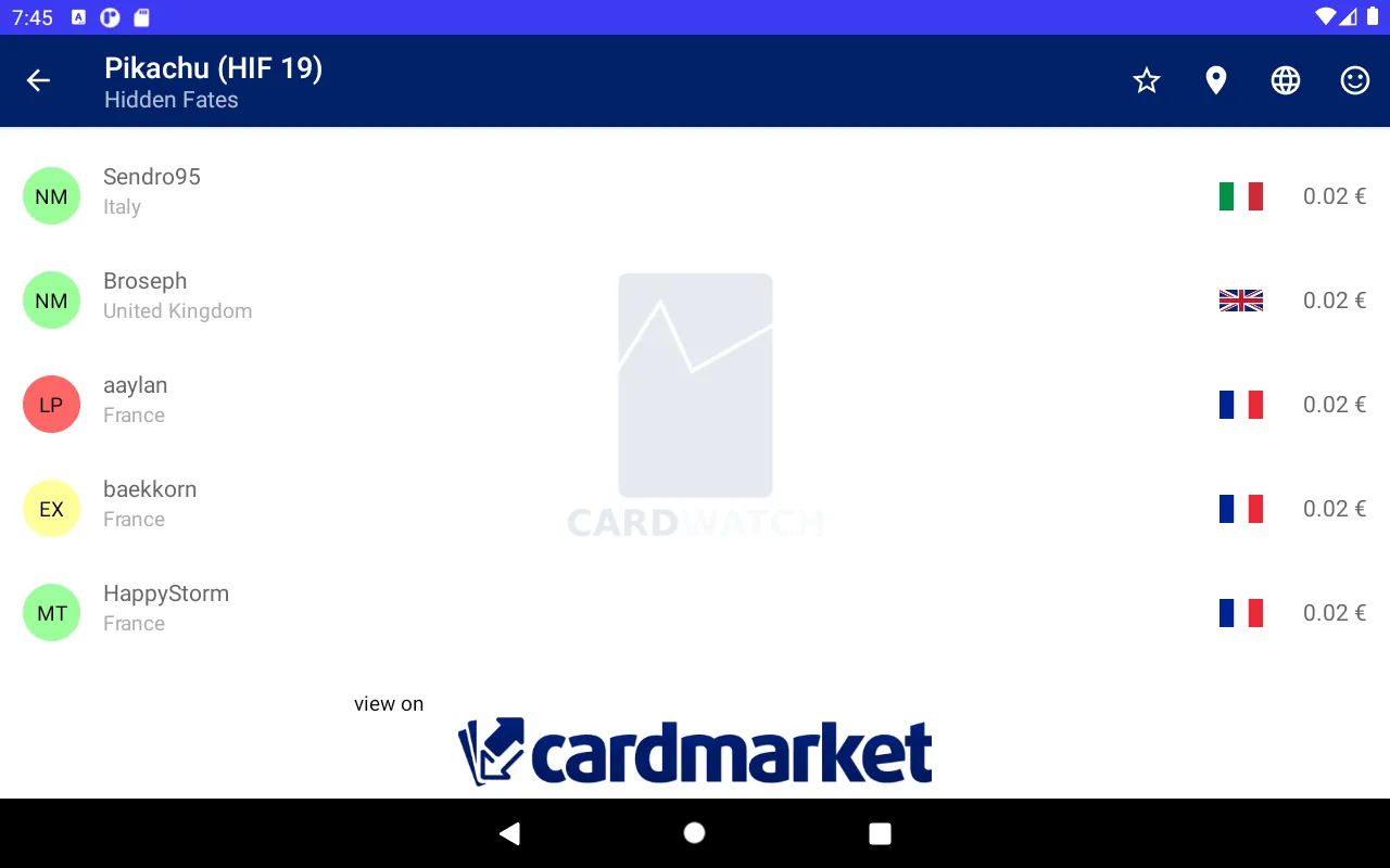 CardWatch MTG, PKM, YGO Prices | Indus Appstore | Screenshot