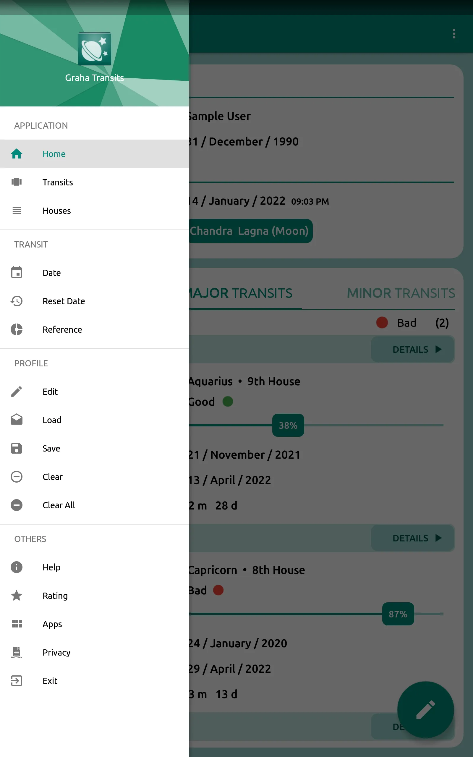 Graha Transits | Indus Appstore | Screenshot