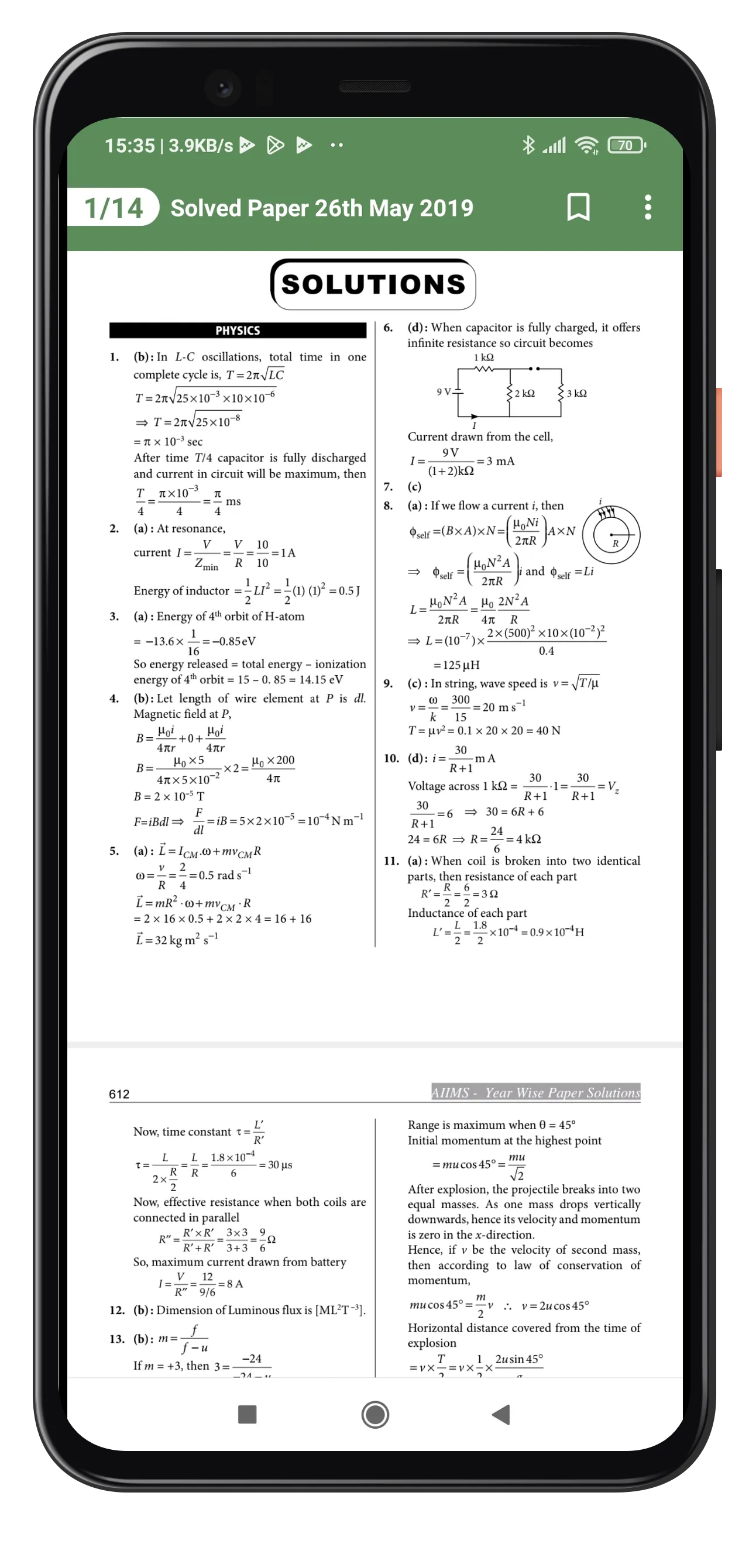 BIOLOGY: AIIMS PAST YEAR PAPER | Indus Appstore | Screenshot