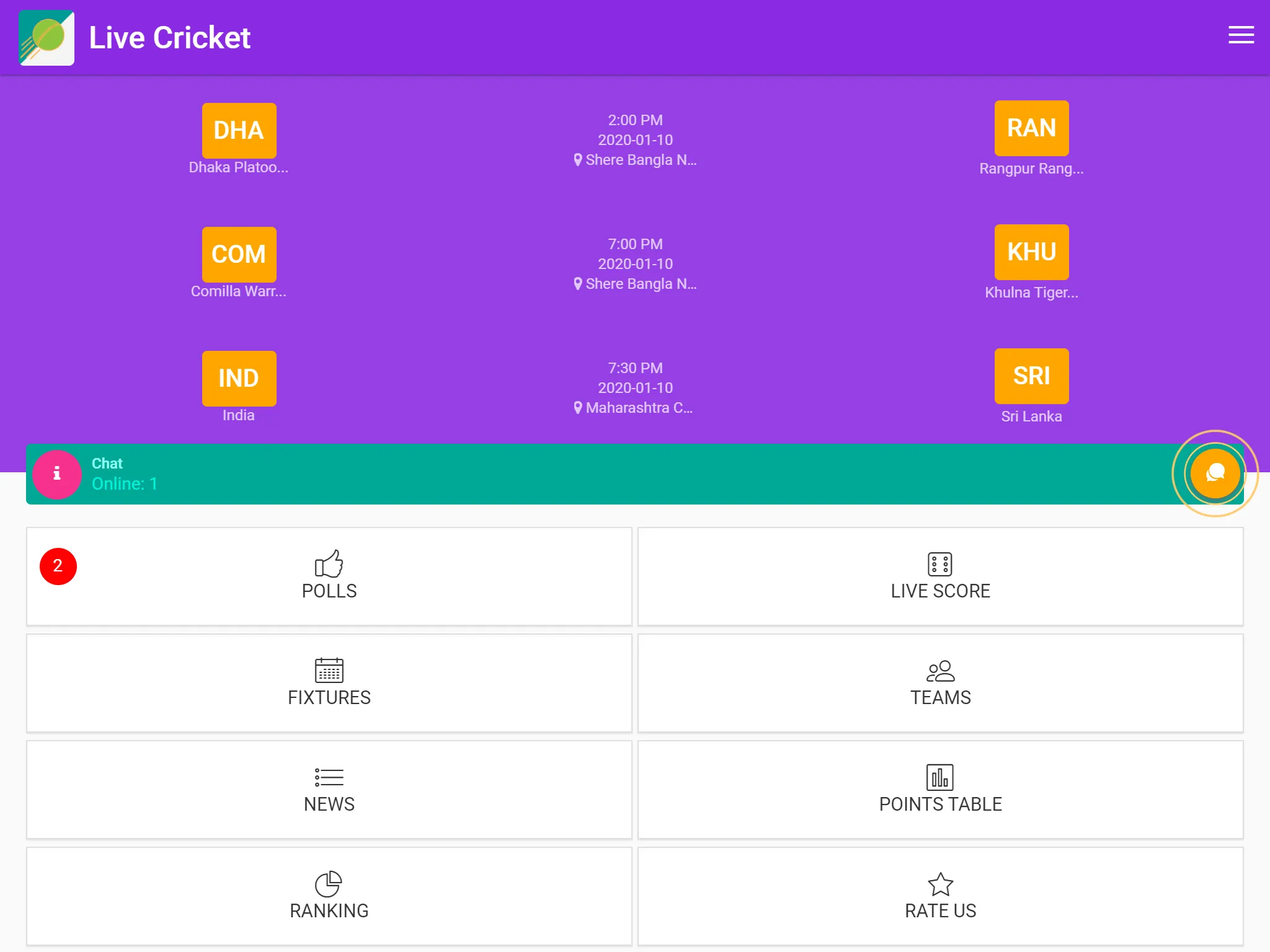 Live Cricket | Indus Appstore | Screenshot