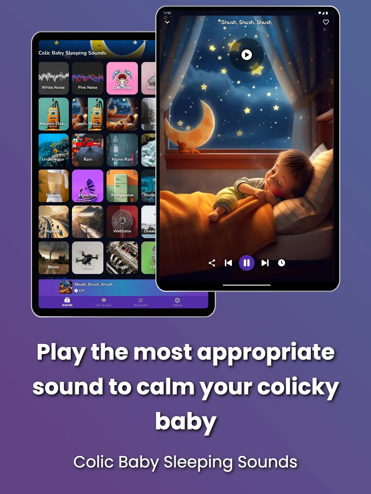 Colic Baby Sleeping Sounds | Indus Appstore | Screenshot