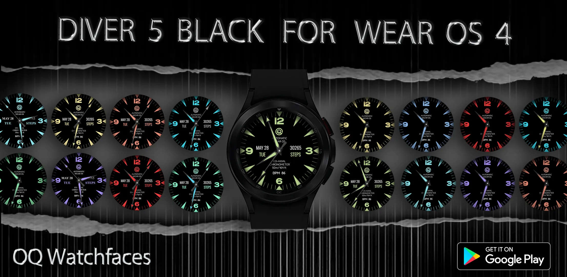 Diver 5 Black For Wear OS 4 | Indus Appstore | Screenshot