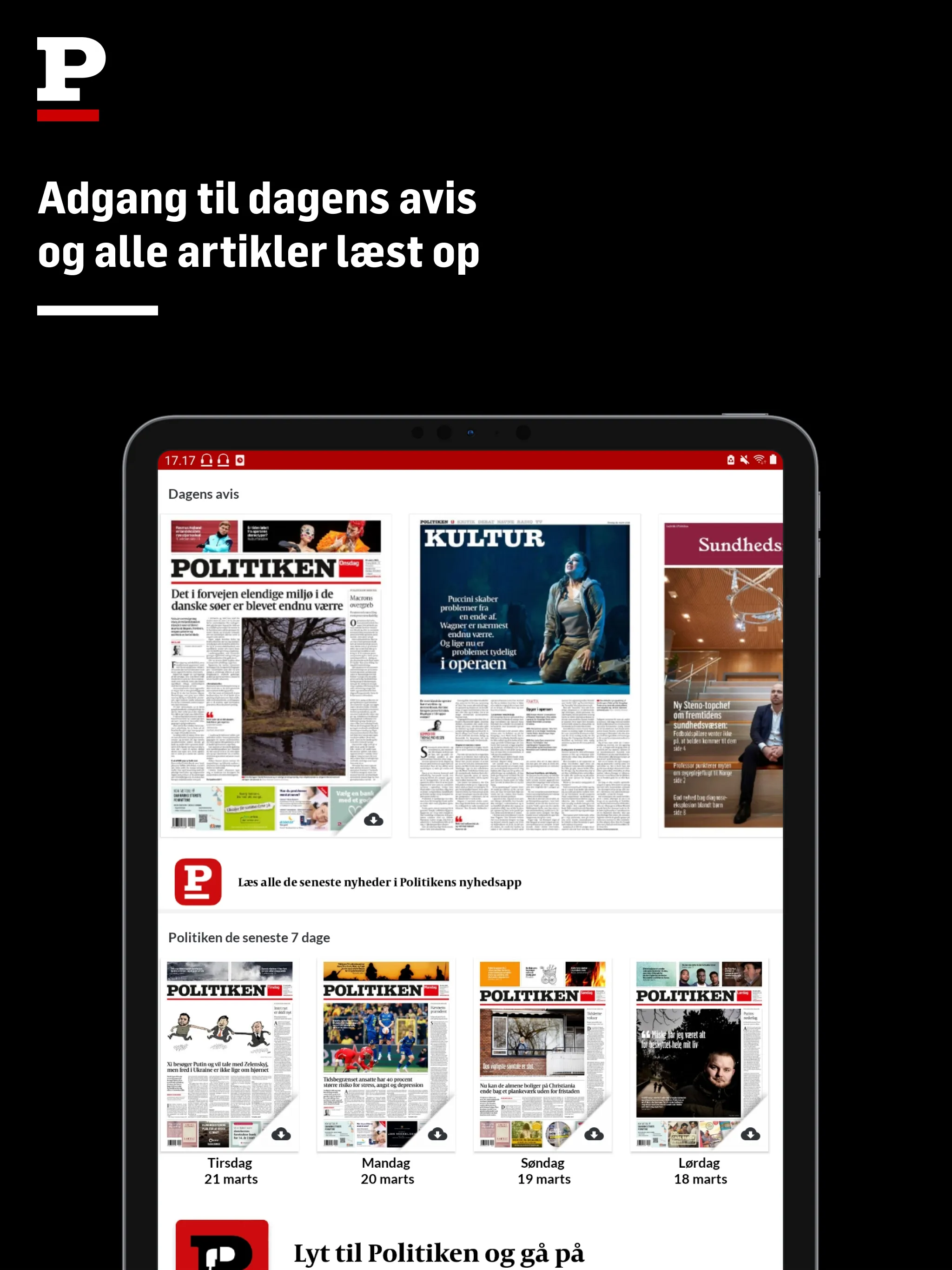 Politiken e-avisen | Indus Appstore | Screenshot