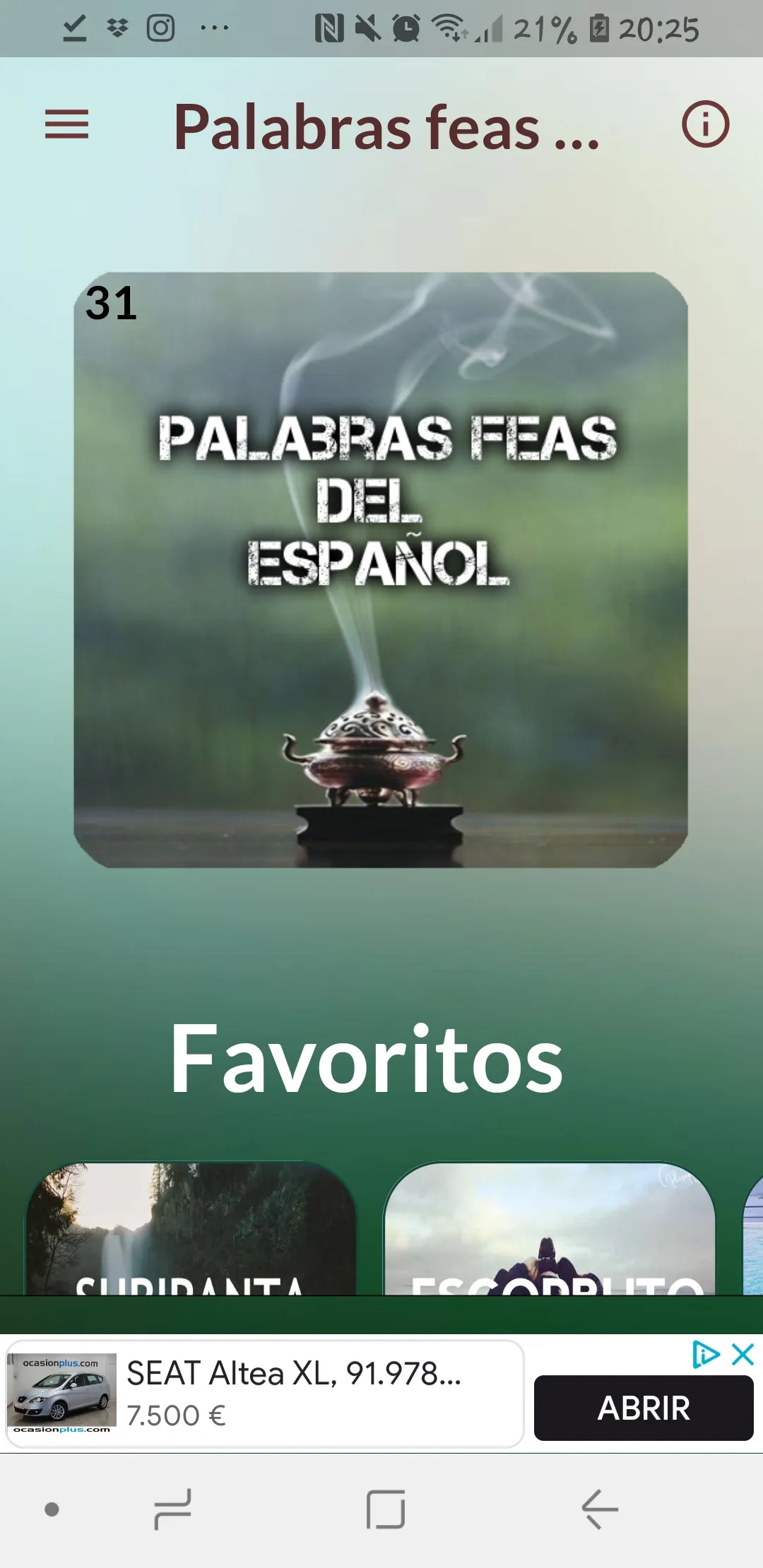 PALABRAS MALSONANTES ESPAÑOL | Indus Appstore | Screenshot