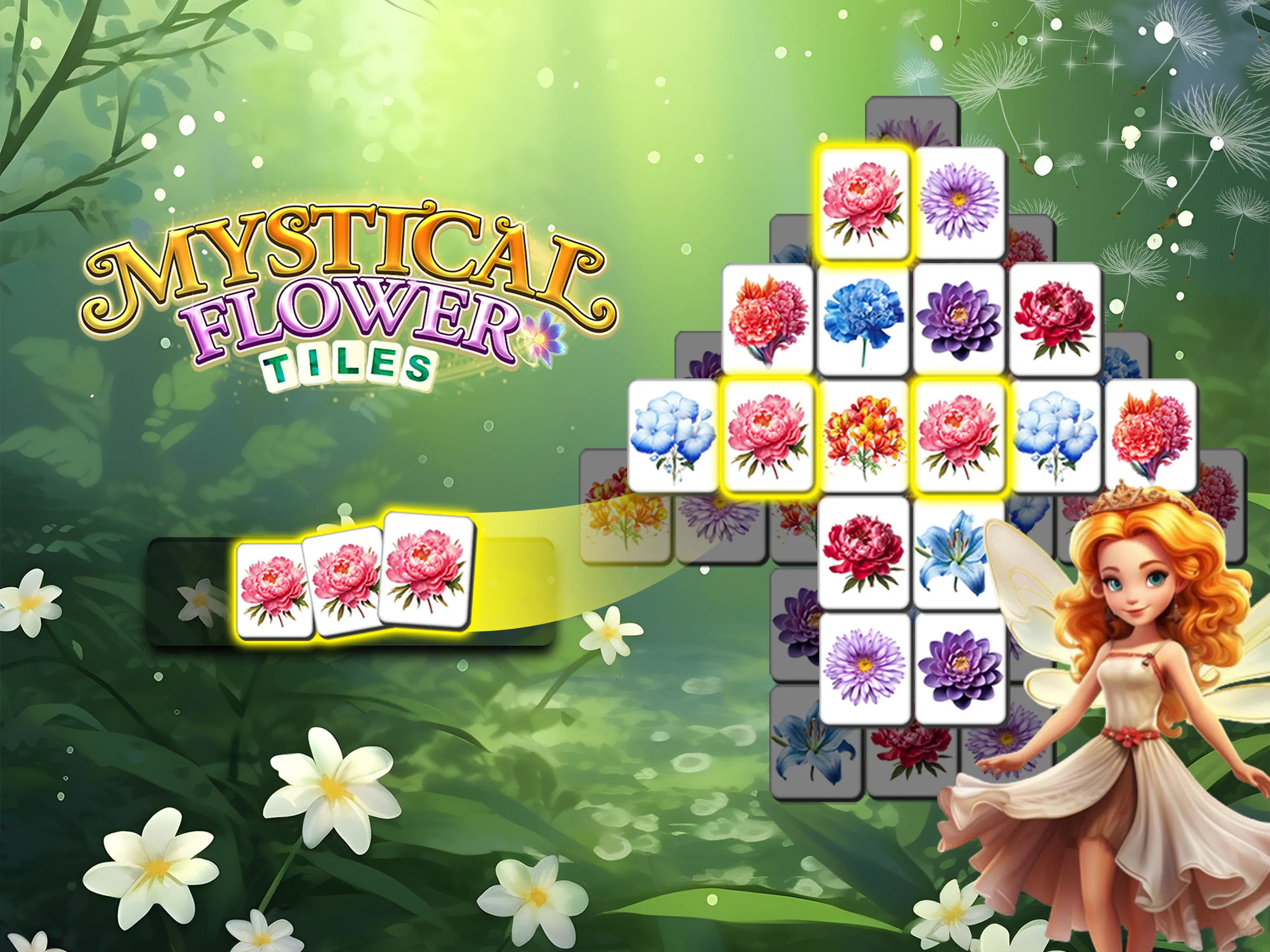 Mystical Flower - Match Tiles | Indus Appstore | Screenshot