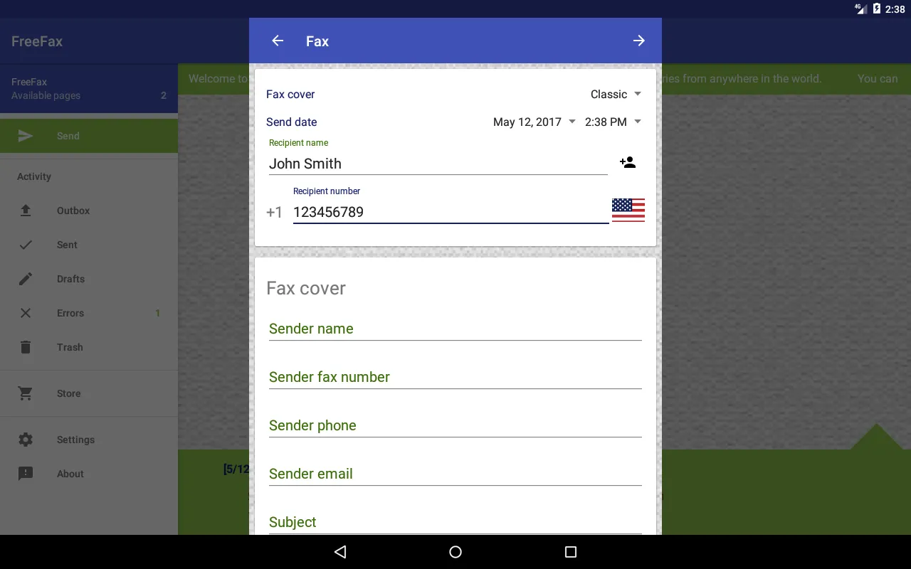 PC-FAX.com FreeFax | Indus Appstore | Screenshot